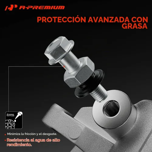 Vista 4 de A-Premium Conjunto de Pinza de Freno de Disco sin Soporte Compatible con Modelos Volkswagen y Audi - A3 2010-2013, Para Jetta 2012-2018, Golf 2011