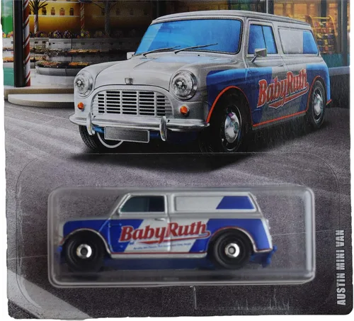Vista 2 de Matchbox Molde a presión con temática de caramelo (Austin Mini Van, Plata)