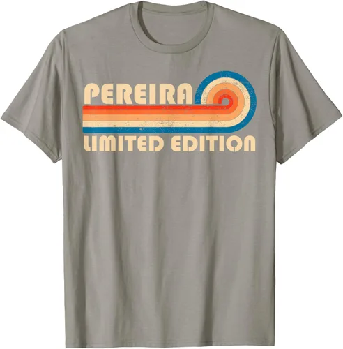 Vista 23 de PEREIRA - Camiseta vintage con apellido retro de los años 80 y 90, Negro