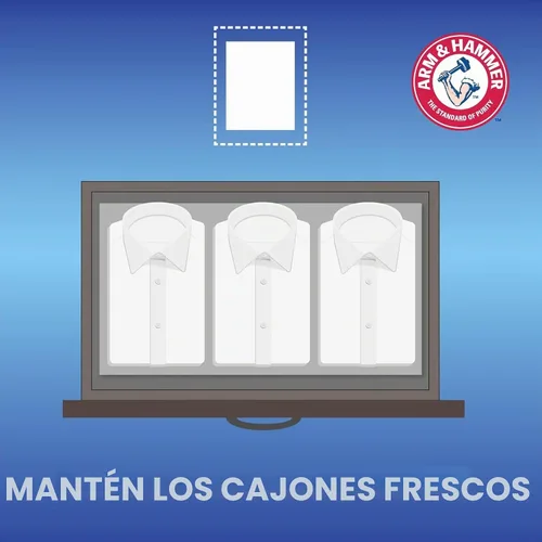 Vista 4 de Arm & Hammer Essentials - Hojas suavizantes de telas, lluvia de montaña, 144