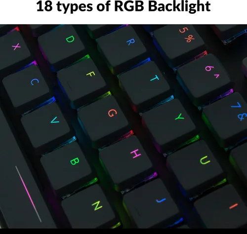 Vista 6 de Keychron Teclado mecánico USB inalámbrico ultra delgado K1 RGB intercambiable en caliente con diseño sin llave para Mac Windows con interruptor