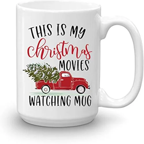 Vista 8 de BLUE RIBBON Taza de café navideña, '' Las calorías de Navidad no cuentan'', en caja decorativa, 11 onzas