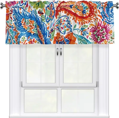 Vista 48 de Cenefa de estrella del oeste de Texas para ventana, rústica, granja, granero, cocina, cenefa de ventana rural vintage con bolsillo para barra