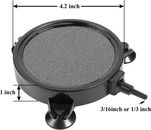 Vista 7 de Air Stone 4.2 pulgadas para acuarios Hidroponía Peces Estanque Plantas Bomba de Aire