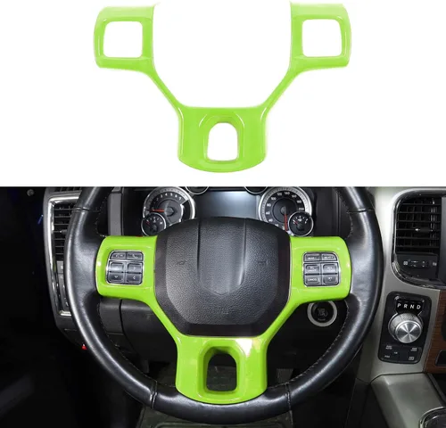 Vista 14 de Hoolcar Funda interior para volante de ABS compatible con accesorios Dodge RAM 2010-2017, color azul