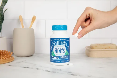 Vista 5 de Zellie's - Paquete combinado de mentas 100% xilitol para el aliento Sin aspartamo, sin gluten, vegano y kosher Incluye (1) mentas frescas