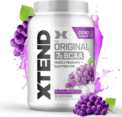 Vista 7 de Xtend Polvo Original BCAA, 7g de BCAAs y 2.5g de L-Glutamina para la Recuperación Muscular, Hidratación y Músculo Delgado, Bebida Sin Azúcar
