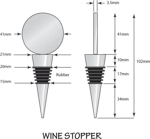 Vista 3 de Siskiyou Sports NCAA unisex Wine Stopper