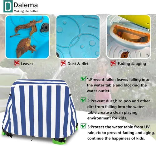 Vista 5 de Cubierta para mesa de agua para niños, resistente al aire libre, 600D, impermeable, anti-UV, a prueba de polvo, para niños, compatible con Step2