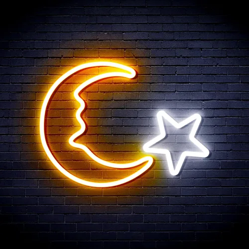 Vista 13 de ADVPRO Moon and Star Flex Silicone LED Neon Sign - Azul - st16s33-fnu0009-b