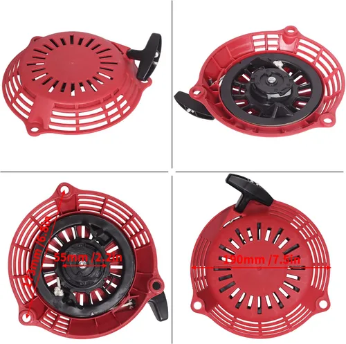 Vista 2 de Gashwer Arrancador de retroceso compatible con Honda GC 130/160 GCV 130/160 4hp 5hp 6hp 6.5hp EN2000 Hru19 GC135 GC160 piezas motor generador Rojo