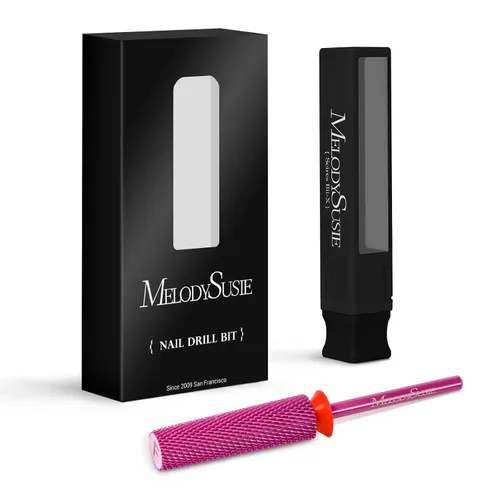 Vista 9 de MelodySusie Brocas de uñas cónicas superlargas, brocas de tungsteno de carburo de 3/32 pulgadas, adecuadas para manicura, pedicura, cutícula