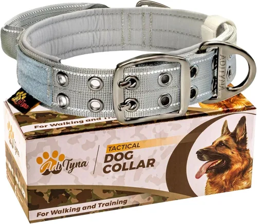 Vista 25 de ADITYNA Collar de perro resistente para perros extra grandes con mango de Collar táctico de camuflaje para caminar, entrenar, uso diario