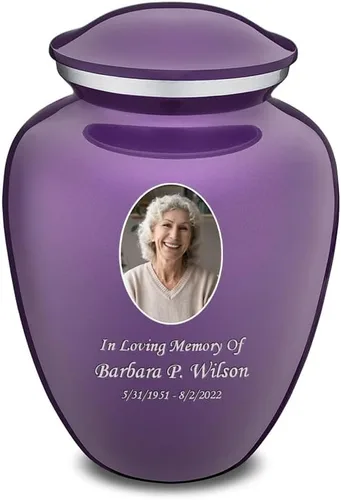 Vista 11 de Geturns Abraza pequeñas urnas de cremación personalizadas para cenizas humanas I Urna funeraria rosa brillante para hombres y mujeres con capacidad