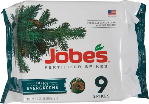 Vista 2 de Espinas fertilizadoras para hoja perenne de Jobe’s 13-3-4 fertilizante con tiempo de liberación para junípero, ciprés y todos los otros árboles