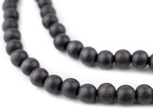 Vista 48 de TheBeadChest: cuentas de madera redondas naturales de 0.315 pulgadas, cuentas de madera sueltas espaciadoras para fabricar joyas, 4 tamaños
