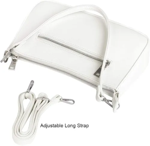 Vista 3 de NIUEIMEE ZHOU Bolso de hombro pequeño con 2 correas extraíbles para mujer