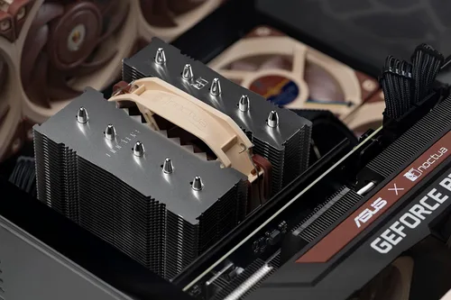 Vista 6 de Noctua NH-D12L, silencioso enfriador de CPU de doble torre de alto rendimiento