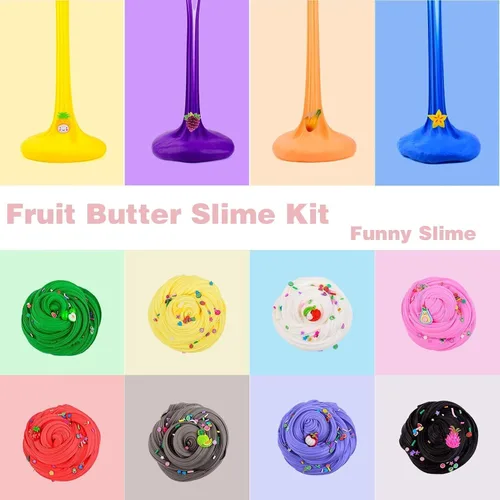 Vista 5 de Kit de slime con paquete de 54, mini slime de mantequilla navideño, no pegajoso y súper suave, para niñas de 10-12 años, favores de fiesta de slime