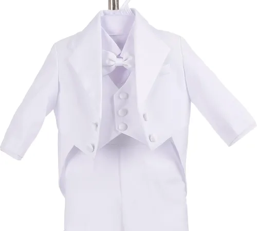 Vista 3 de Lito Angels Conjunto clásico de esmoquin con cola para bebé niño 5 piezas 039