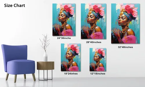 Vista 107 de Arte de pared afroamericano, decoración de rey y reina bailarín negro para sala de estar, arte de pareja de amor negro para dormitorio, lienzo