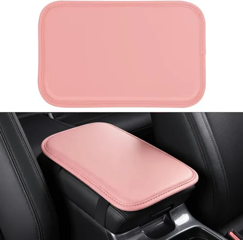 Vista 16 de Amiss almohadilla para consola central del auto, ajuste universal, impermeable, funda para la caja del reposabrazos del asiento, de piel sintética