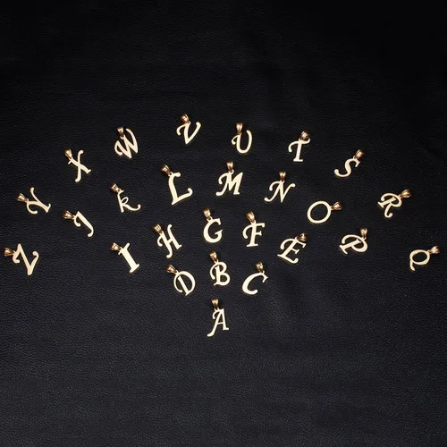 Vista 9 de Kalapure Colgante con inicial de oro de 14 quilates, collar con letra Alpahbet personalizado de la A a la Z, colgante con inicial, collares