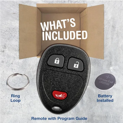 Vista 3 de KeylessOption llavero control remoto de repuesto de 3 botones para acceso sin llave a automóvil, Negro
