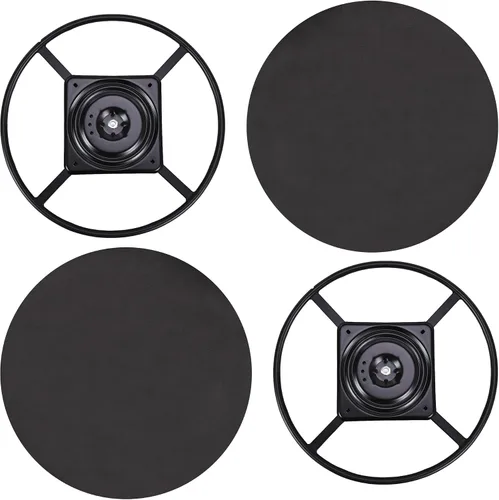 Vista 5 de Kit de base de anillo giratorio para silla reclinable resistente de 24 pulgadas con placa giratoria de 10 pulgadas, mecanismo inferior de piezas