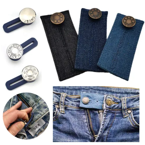 Vista 2 de Paquete de 6 extensores de cintura, extensores de botón de alta calidad para pantalones, extensor de pantalones para maternidad, extensor de botones