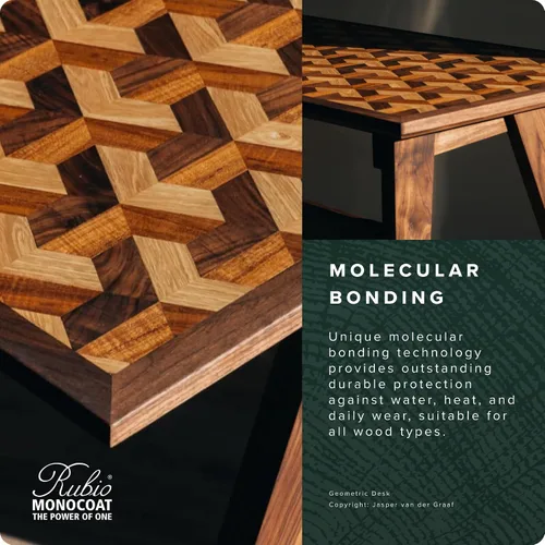 Vista 5 de Rubio Monocoat Tinte y acabado para madera de 650 pies cuadrados - Niebla 5% Oil Plus 2C Aceite de linaza ecológico de secado rápido