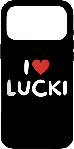 Vista 36 de Funda con corazón rojo para iPhone 16 I Love Lucki