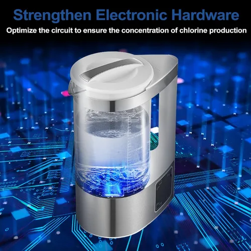 Vista 6 de Generador portátil de ácido hipocloroso (HOCL), generador de solución hipoclorosa de sodio de 2L, sistema de agua electrolizada de fabricación