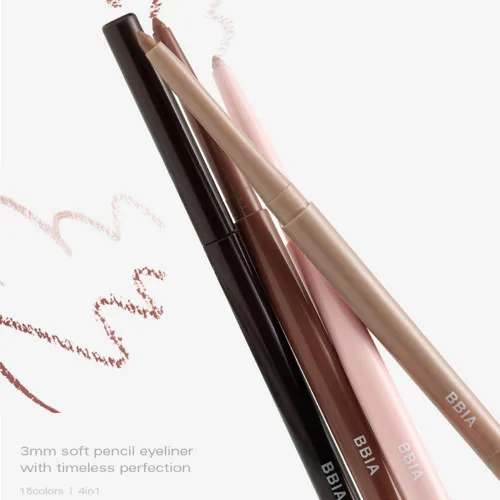 Vista 4 de BBIA Last Auto - Delineador de ojos de gel impermeable, juego de 2 unidades (11 color beige de lino) + (14 beige almendra)