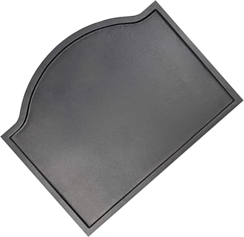 Vista 2 de Diseño liso de hierro fundido con acabado negro mate, respaldo decorativo tradicional, pequeño