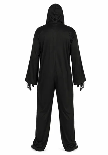 Vista 3 de Disfraz de Esqueleto 3-D para Hombre Multicolor