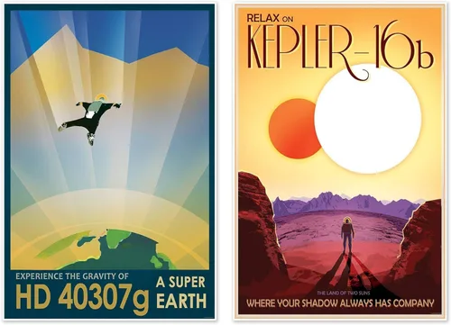 Vista 7 de Antiguos Maps Juego completo de dieciséis (16) pósteres de impresión artística de viajes espaciales de la NASA Jet Propulsion Lab (JPL) Visions of
