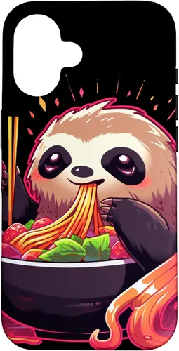 Vista 32 de Sloth Eating Ramen Japanese Noodles Soup Kawaii Case for iPhone 17