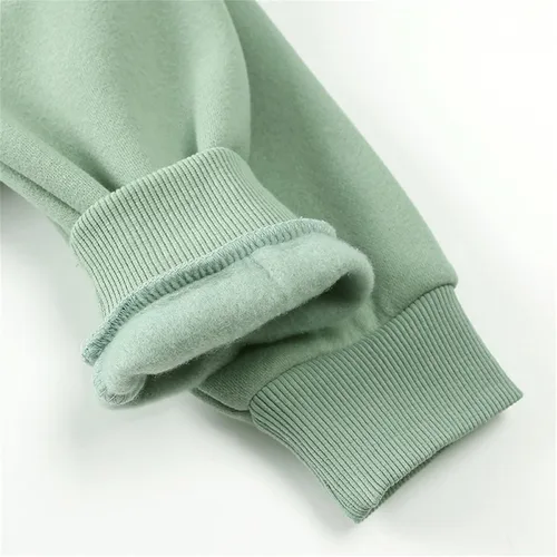 Vista 5 de iQKA Toddler Kids Baby Outwear Long Sleeve Round Neck Solid Color Jacket Zipper Hooded Light Weight Jackets Girls