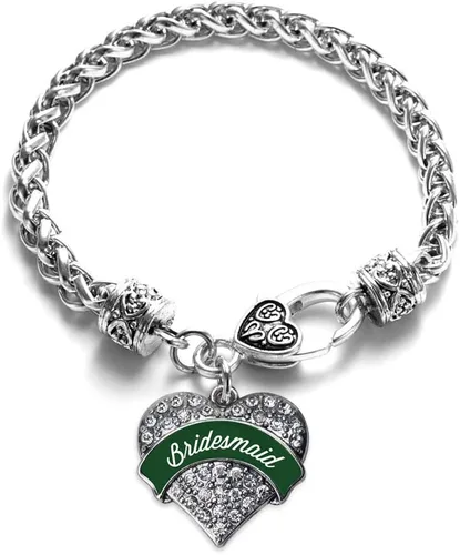 Vista 224 de Inspired Silver - Pulsera de plata con dije de corazón pavé con joyas de circonita cúbica