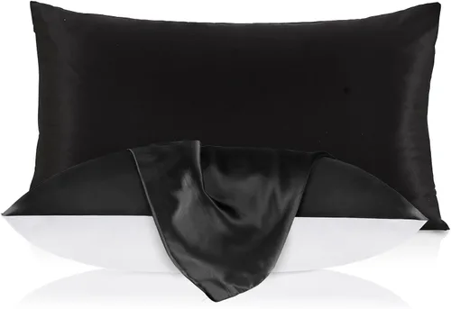 Vista 9 de LILYSILK Funda de almohada de seda natural para cabello y piel con parte inferior de algodón, 1 unidad estándar de 20 x 26 pulgadas, color verde