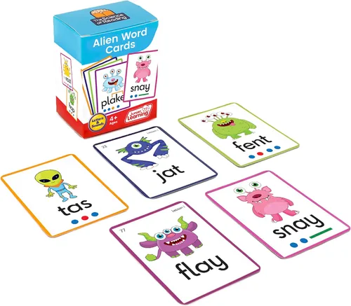 Vista 2 de Alien Word Flashcards: Junior Learning, The Science of Reading Recursos complementarios, para uso en el aula o en la escuela en casa, para mayores