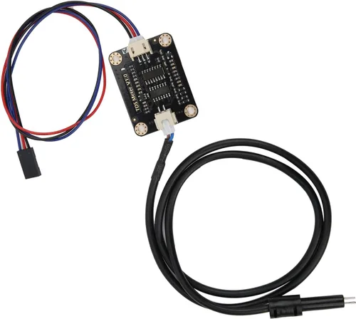 Vista 8 de Sensor de conductividad de agua, sensor hidropónico de agua doméstica con sonda impermeable para enseñanza de análisis de calidad líquida