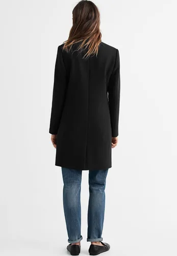 Vista 3 de Ellos Abrigo clásico de mezcla de lana para mujer en talla grande
