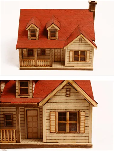 Vista 7 de DESKTOP - Kit modelo de madera Western House 2 por Young Modeler