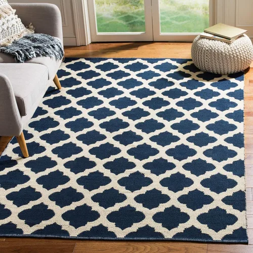 Vista 14 de SAFAVIEH Montauk Collection - Alfombra decorativa, 2 pies 6 pulgadas x 4 pies, color negro y marfil, hecho a mano, de algodón enrejado, ideal