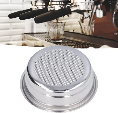 Vista 9 de Cesta de filtro de 2.008 in, cesta de filtro para máquina de café expreso, taza de filtro de café de acero inoxidable, taza de filtro de café