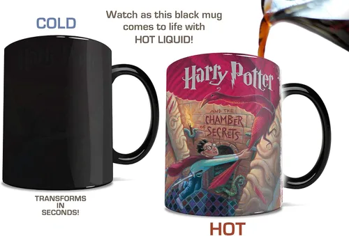 Vista 3 de Morphing Mugs Harry Potter y la cámara secreta activados por calor Taza de cerámica que cambia el calor Diseño oculto revelador Uso en casa