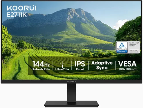Vista 11 de KOORUI Monitor para juegos de 24.5 pulgadas, pantalla IPS FHD de 200 Hz 1080p, 1 ms (GG), HDR400, 90% DCI-P3, sincronización adaptativa, HDMI 2.0