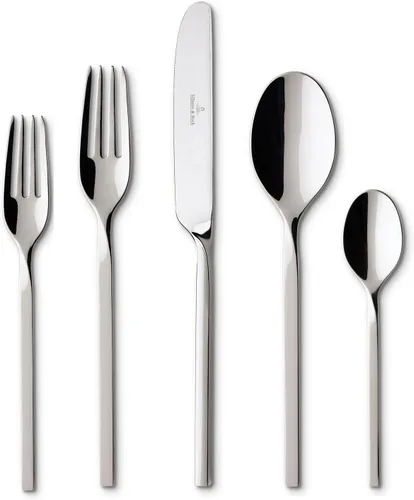 Vista 9 de Villeroy & Boch Blacksmith - Juego de cubiertos de 60 piezas, acero inoxidable 18/10, servicio para 12, caja de regalo